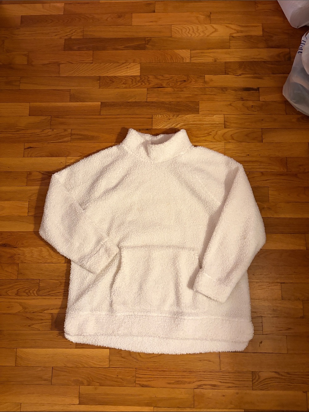 Haven Plush White Sherpa Cowl Pullover